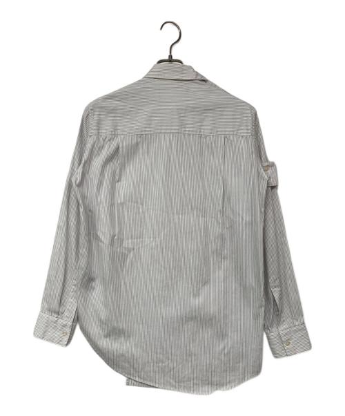 YUKI HASHIMOTO（ユウキハシモト）YUKI HASHIMOTO (ユウキハシモト) CROSSOVER LONG SLEEVE OFFICER SHIRTS グレー サイズ:44の古着・服飾アイテム