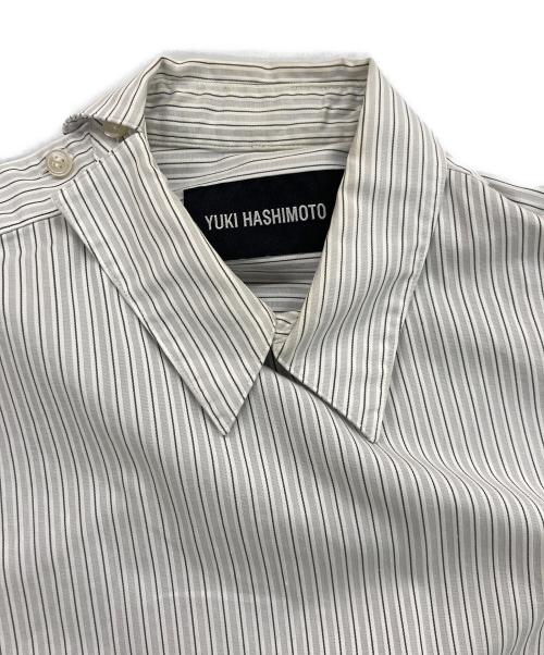 YUKI HASHIMOTO（ユウキハシモト）YUKI HASHIMOTO (ユウキハシモト) CROSSOVER LONG SLEEVE OFFICER SHIRTS グレー サイズ:44の古着・服飾アイテム