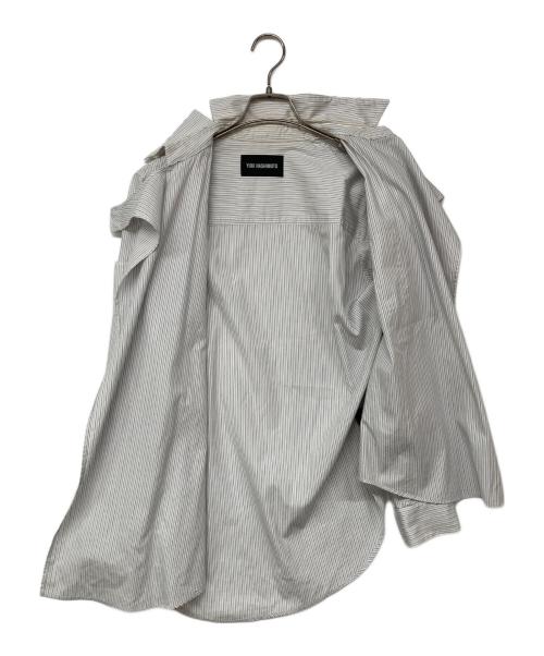 YUKI HASHIMOTO（ユウキハシモト）YUKI HASHIMOTO (ユウキハシモト) CROSSOVER LONG SLEEVE OFFICER SHIRTS グレー サイズ:44の古着・服飾アイテム