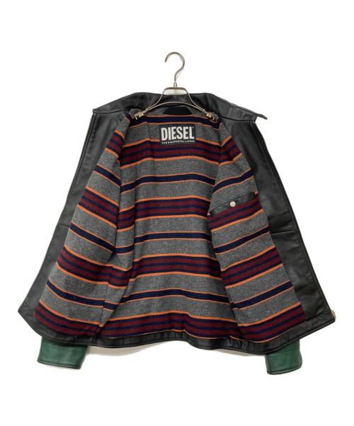 DIESEL（ディーゼル）DIESEL (ディーゼル) L-COOPER-NEW レザージャケット ブラック サイズ:Mの古着・服飾アイテム