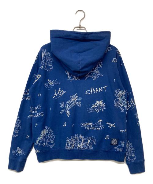 Porter Classic（ポータークラシック）Porter Classic (ポータークラシック) フロッキースウェットパーカー ネイビー サイズ:Lの古着・服飾アイテム