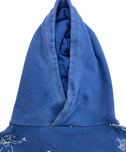 Porter Classic（ポータークラシック）Porter Classic (ポータークラシック) フロッキースウェットパーカー ネイビー サイズ:Lの古着・服飾アイテム