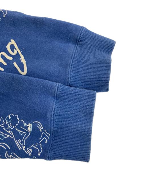 Porter Classic（ポータークラシック）Porter Classic (ポータークラシック) フロッキースウェットパーカー ネイビー サイズ:Lの古着・服飾アイテム