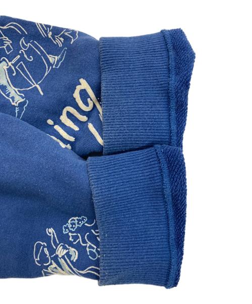 Porter Classic（ポータークラシック）Porter Classic (ポータークラシック) フロッキースウェットパーカー ネイビー サイズ:Lの古着・服飾アイテム