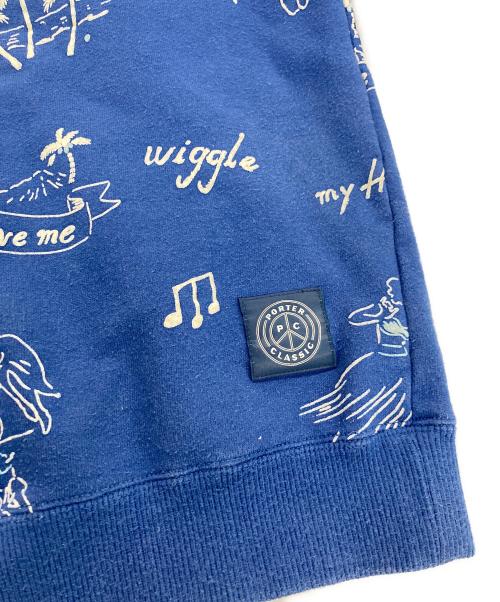 Porter Classic（ポータークラシック）Porter Classic (ポータークラシック) フロッキースウェットパーカー ネイビー サイズ:Lの古着・服飾アイテム