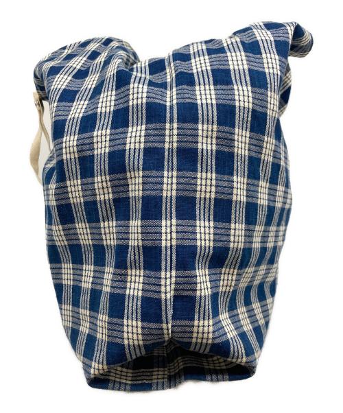 Porter Classic（ポータークラシック）Porter Classic (ポータークラシック) チェックトートバッグ ブルーの古着・服飾アイテム