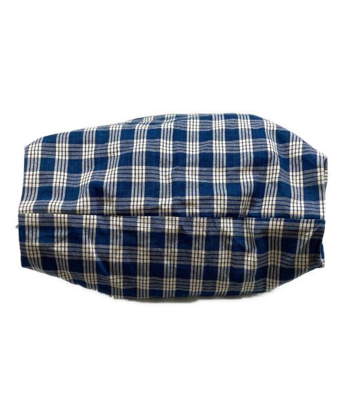 Porter Classic（ポータークラシック）Porter Classic (ポータークラシック) チェックトートバッグ ブルーの古着・服飾アイテム