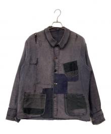 Porter Classic（ポータークラシック）の古着「モールスキンカバーオール」｜ブラック