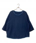 Porter Classicポータークラシック）の古着「SASHIKO SUPER LIGHT SWEAT SHIRTS」｜ネイビー
