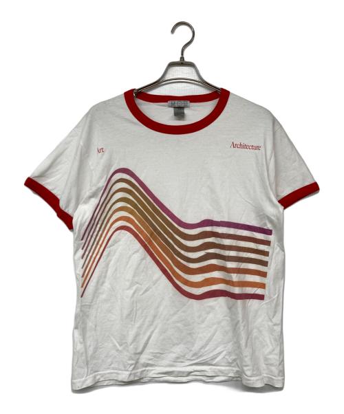 MOD（ミュージアムオブデイリー）MOD (ミュージアムオブデイリー) リンガーTシャツ レッド サイズ:Ｌの古着・服飾アイテム