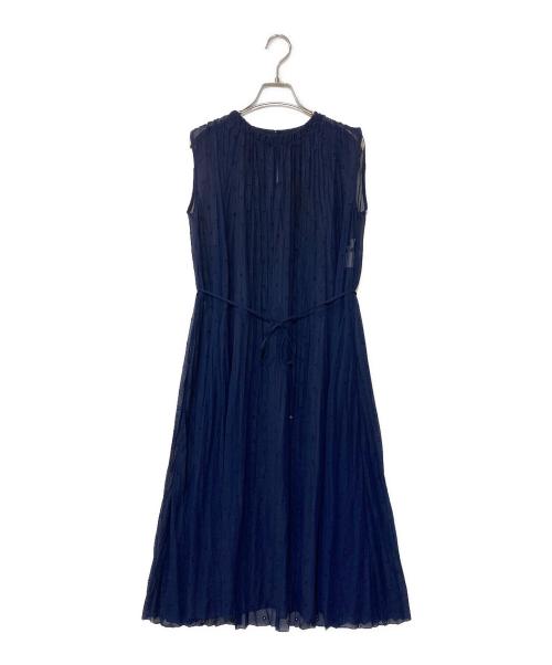 ANAYI（アナイ）ANAYI (アナイ) シフォンホール刺繍ワンピース ネイビー サイズ:36の古着・服飾アイテム