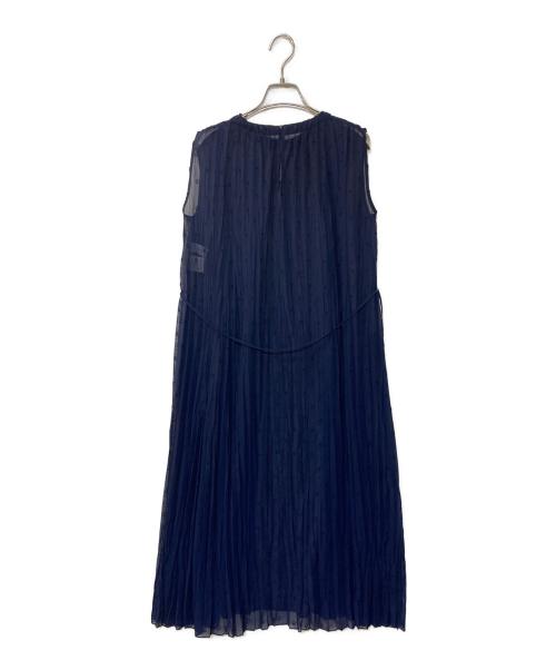 ANAYI（アナイ）ANAYI (アナイ) シフォンホール刺繍ワンピース ネイビー サイズ:36の古着・服飾アイテム