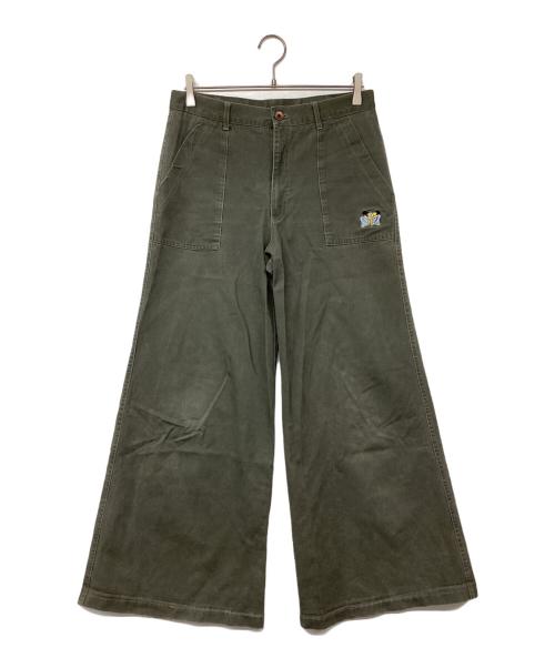 bug girl（バグガール）bug girl (バグガール) コットンワイドフレアパンツ オリーブ サイズ:記載なしの古着・服飾アイテム