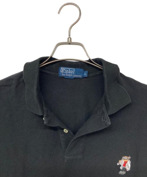 POLO RALPH LAUREN（ポロ・ラルフローレン）POLO RALPH LAUREN (ポロ・ラルフローレン) ポロベアー長袖ポロシャツ ブラック サイズ:Lの古着・服飾アイテム