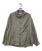 Graphpaperグラフペーパー）の古着「Viscose Regular Collar Big Sleeve Shirt」｜グレー