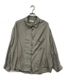 Graphpaper（グラフペーパー）の古着「Viscose Regular Collar Big Sleeve Shirt」｜グレー