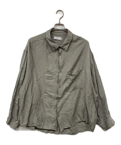 Graphpaper（グラフペーパー）Graphpaper (グラフペーパー) Viscose Regular Collar Big Sleeve Shirt グレー サイズ:Fの古着・服飾アイテム