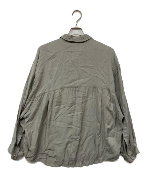 Graphpaper（グラフペーパー）Graphpaper (グラフペーパー) Viscose Regular Collar Big Sleeve Shirt グレー サイズ:Fの古着・服飾アイテム