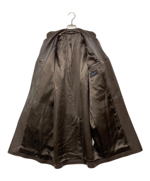 Simone Rocha（シモーネ ロシャ）Simone Rocha (シモーネ ロシャ) SINGLE BREASTED LEATHER CARCOAT ブラウン サイズ:Sの古着・服飾アイテム