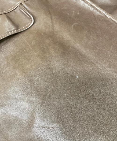 Simone Rocha（シモーネ ロシャ）Simone Rocha (シモーネ ロシャ) SINGLE BREASTED LEATHER CARCOAT ブラウン サイズ:Sの古着・服飾アイテム