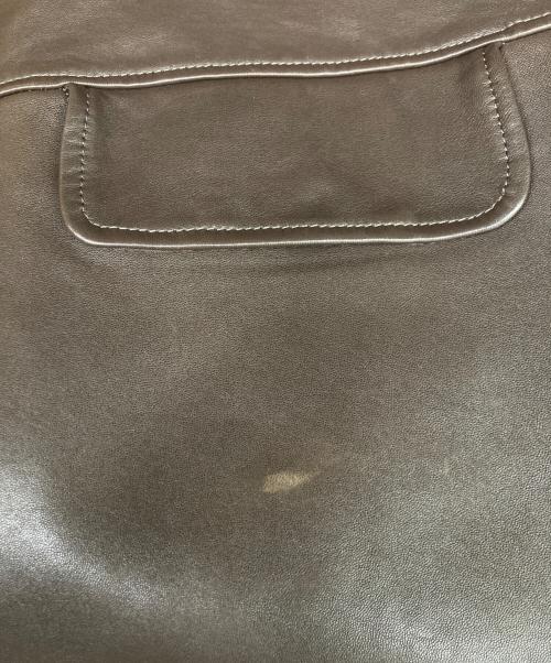 Simone Rocha（シモーネ ロシャ）Simone Rocha (シモーネ ロシャ) SINGLE BREASTED LEATHER CARCOAT ブラウン サイズ:Sの古着・服飾アイテム