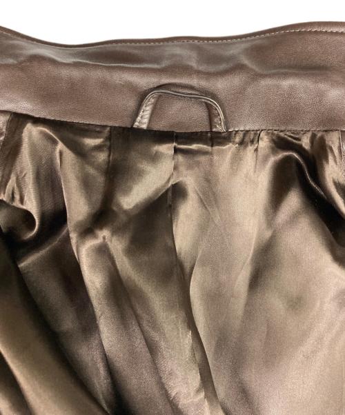 Simone Rocha（シモーネ ロシャ）Simone Rocha (シモーネ ロシャ) SINGLE BREASTED LEATHER CARCOAT ブラウン サイズ:Sの古着・服飾アイテム