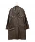 Simone Rocha（シモーネ ロシャ）の古着「SINGLE BREASTED LEATHER CARCOAT」｜ブラウン