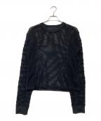 FILTHフィルス）の古着「LOOSE SHADOW SLEEVE MESH PULLOVER」｜ブラック