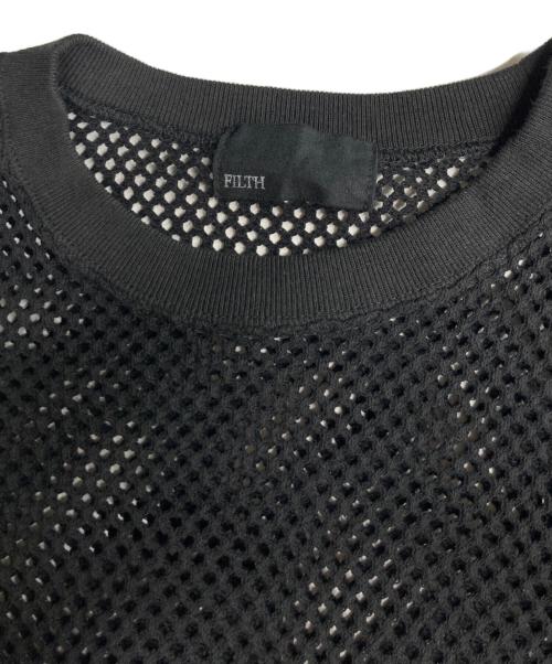 FILTH（フィルス）FILTH (フィルス) LOOSE SHADOW SLEEVE MESH PULLOVER ブラック サイズ:1の古着・服飾アイテム