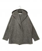 GALERIE VIEギャルリーヴィー）の古着「シープジャージー フーデッドカーディガン」｜グレー