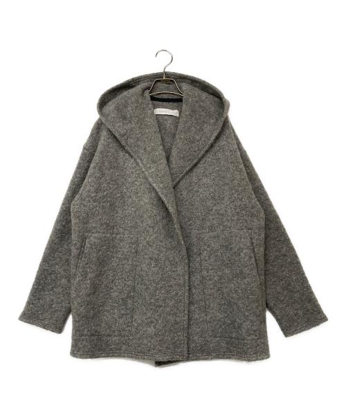 GALERIE VIE（ギャルリーヴィー）GALERIE VIE (ギャルリーヴィー) シープジャージー フーデッドカーディガン グレー サイズ:Fの古着・服飾アイテム