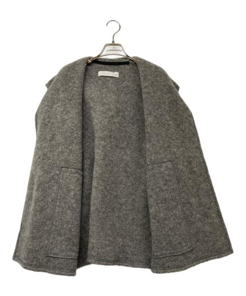 GALERIE VIE（ギャルリーヴィー）GALERIE VIE (ギャルリーヴィー) シープジャージー フーデッドカーディガン グレー サイズ:Fの古着・服飾アイテム