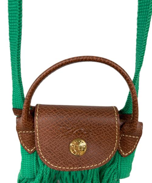 LONGCHAMP（ロンシャン）LONGCHAMP (ロンシャン) メッシュショルダーバッグ グリーンの古着・服飾アイテム