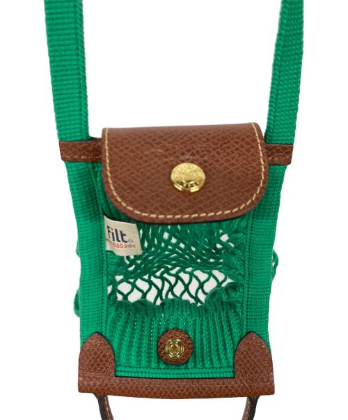 LONGCHAMP（ロンシャン）LONGCHAMP (ロンシャン) メッシュショルダーバッグ グリーンの古着・服飾アイテム