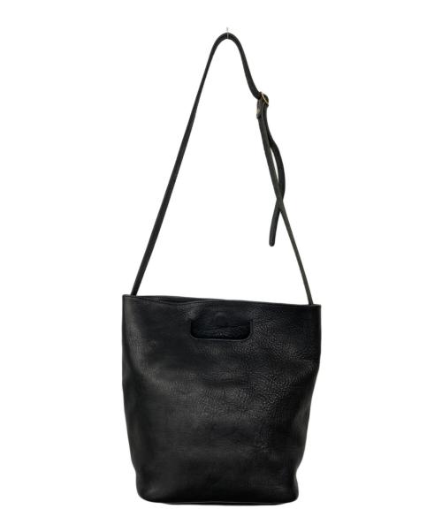 Ense（アンサ）Ense (アンサ) レザーショルダーバッグ ブラックの古着・服飾アイテム