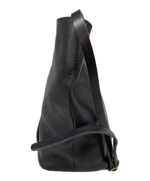 Ense（アンサ）Ense (アンサ) レザーショルダーバッグ ブラックの古着・服飾アイテム