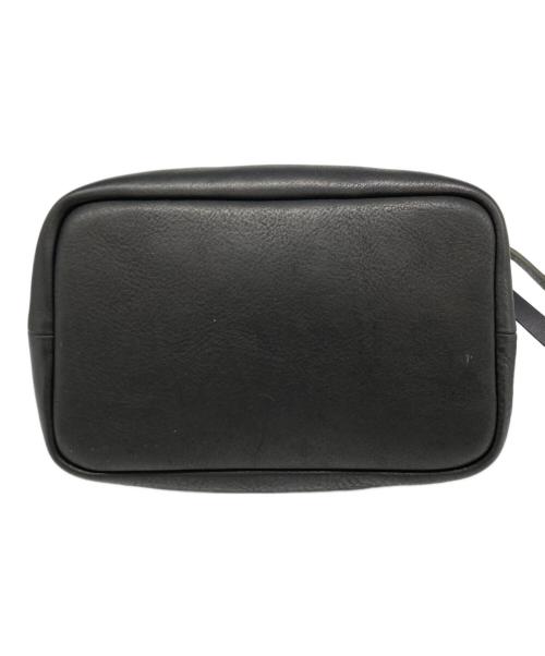 Ense（アンサ）Ense (アンサ) レザーショルダーバッグ ブラックの古着・服飾アイテム