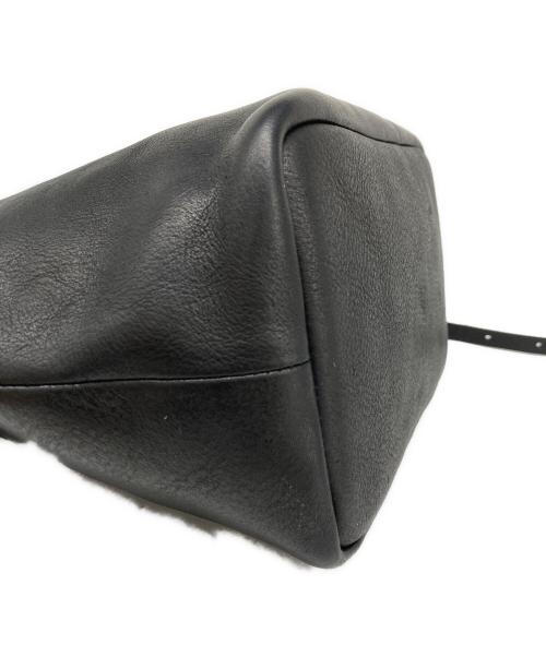 Ense（アンサ）Ense (アンサ) レザーショルダーバッグ ブラックの古着・服飾アイテム