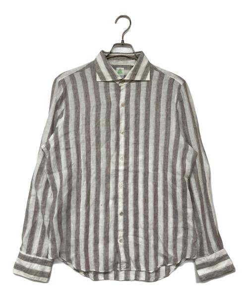 finamore（フィナモレ）finamore (フィナモレ) リネンシャツ ホワイト サイズ:Ｌの古着・服飾アイテム