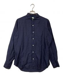 finamore（フィナモレ）の古着「リネン混シャツ」｜ネイビー