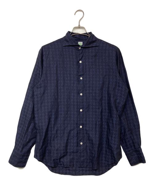 finamore（フィナモレ）finamore (フィナモレ) リネン混シャツ ネイビー サイズ:記載なしの古着・服飾アイテム