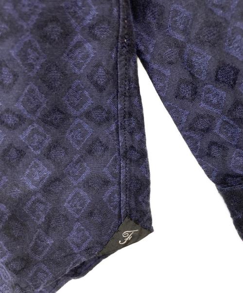 finamore（フィナモレ）finamore (フィナモレ) リネン混シャツ ネイビー サイズ:記載なしの古着・服飾アイテム