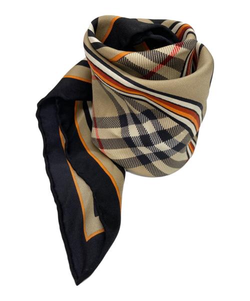 BURBERRY LONDON（バーバリーロンドン）BURBERRY LONDON (バーバリーロンドン) シルクスカーフ ベージュ サイズ:45×45㎝の古着・服飾アイテム