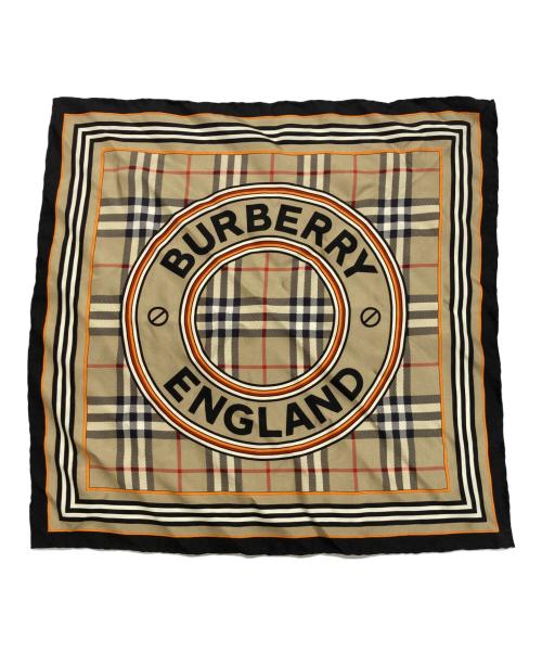 BURBERRY LONDON（バーバリーロンドン）BURBERRY LONDON (バーバリーロンドン) シルクスカーフ ベージュ サイズ:45×45㎝の古着・服飾アイテム