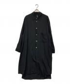 GROUND Yグラウンドワイ）の古着「テンセルジャンボシャツ」｜ブラック