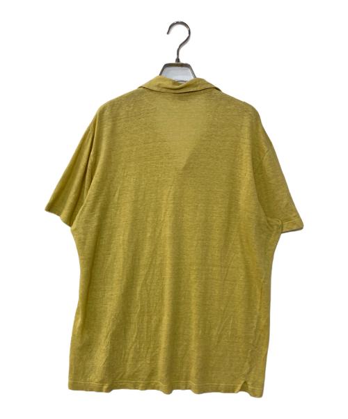 GRAN SASSO（グランサッソ）GRAN SASSO (グランサッソ) linen polo shirt スキッパーニットポロシャツ イエロー サイズ:50の古着・服飾アイテム
