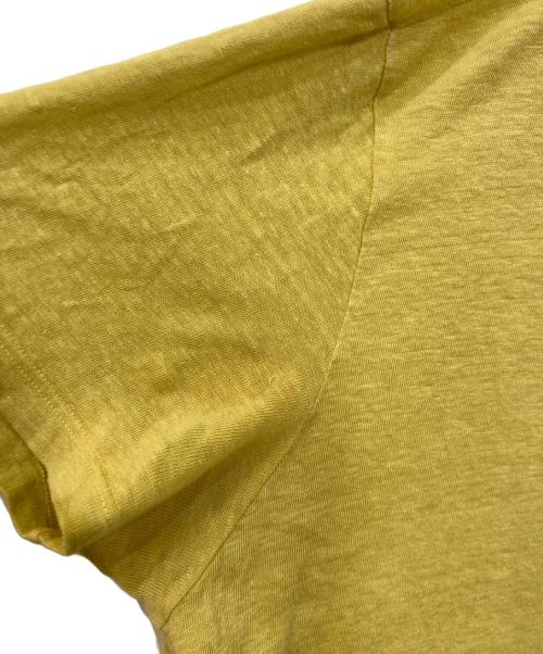 GRAN SASSO（グランサッソ）GRAN SASSO (グランサッソ) linen polo shirt スキッパーニットポロシャツ イエロー サイズ:50の古着・服飾アイテム