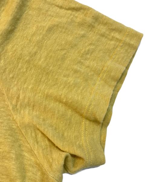 GRAN SASSO（グランサッソ）GRAN SASSO (グランサッソ) linen polo shirt スキッパーニットポロシャツ イエロー サイズ:50の古着・服飾アイテム