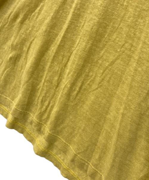 GRAN SASSO（グランサッソ）GRAN SASSO (グランサッソ) linen polo shirt スキッパーニットポロシャツ イエロー サイズ:50の古着・服飾アイテム