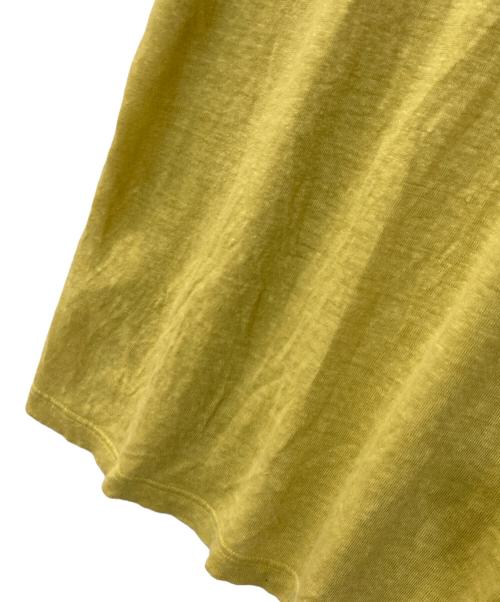GRAN SASSO（グランサッソ）GRAN SASSO (グランサッソ) linen polo shirt スキッパーニットポロシャツ イエロー サイズ:50の古着・服飾アイテム